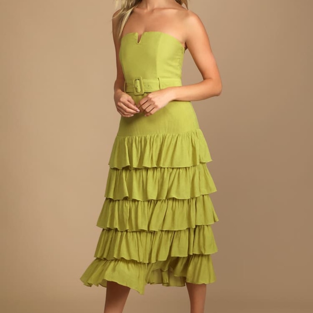 Lulu’s Green Midi Dress